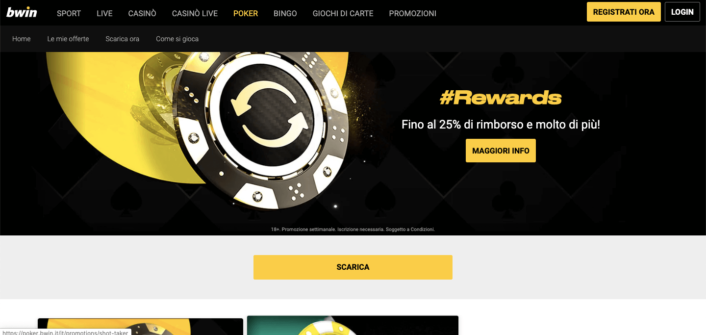 Bwin Poker homepage