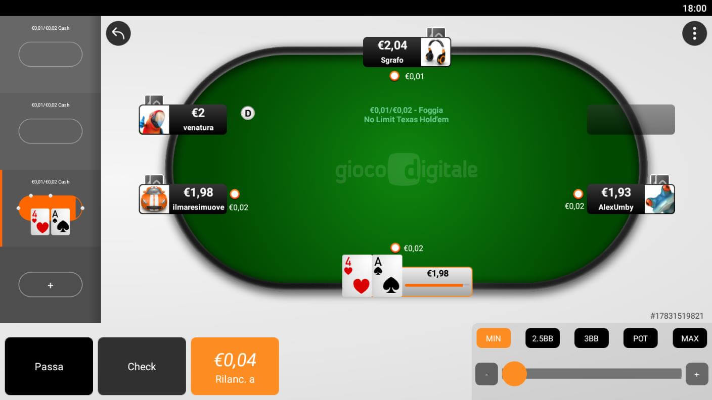 Gioco Digitale Poker Tavolo